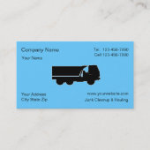 Junk Hauling Cleanup Business Card 名刺 (正面)
