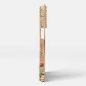 Junk Journal Seite mit Blumen + Vögel -  iPhoneケース (右側面)