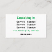 Junk Removal Business Cards 名刺 (裏面)