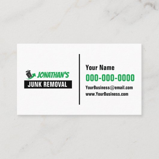 Junk Removal Business Cards 名刺 (正面)