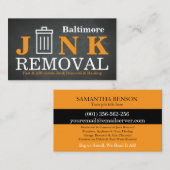 Junk Removal & Hauling 名刺 (正面/裏面)