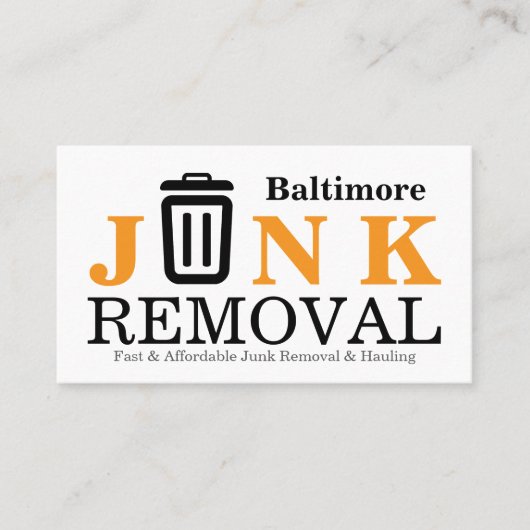 Junk Removal & Hauling 名刺 (正面)