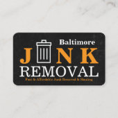 Junk Removal & Hauling 名刺 (正面)