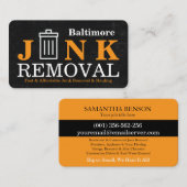 Junk Removal & Hauling 名刺 (正面/裏面)