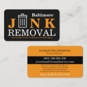 Junk Removal & Hauling 名刺 (正面/裏面)