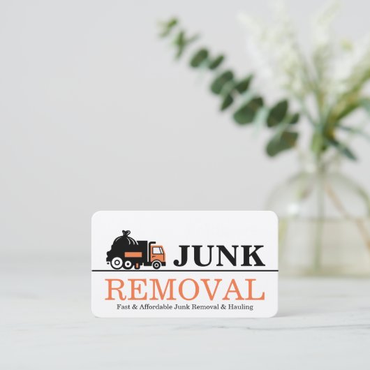Junk Removal & Hauling 名刺 (スタンド正面)