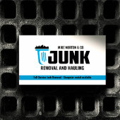 Junk Removal & Hauling Business TRASH BIN BLUE 名刺
