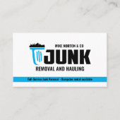Junk Removal & Hauling Business TRASH BIN BLUE 名刺 (正面)