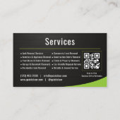 Junk Removal QR Code Metallic 名刺 (裏面)