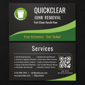 Junk Removal QR Code Metallic 名刺