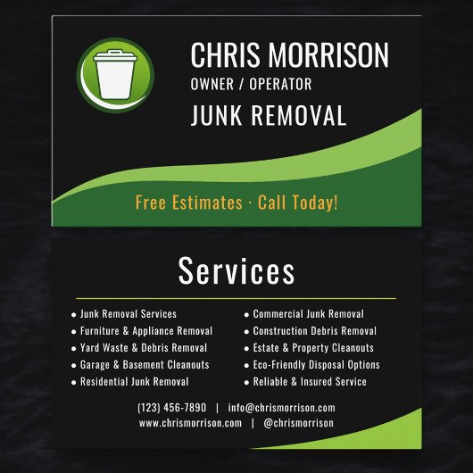 Junk Removal Service 名刺