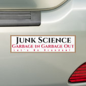 Junk Science Garbage In Garbage Out Bumper Sticker バンパーステッカー (車上)