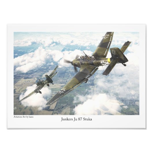 Junkers Ju 87 フォトプリント (正面)