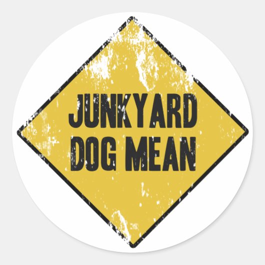 Junkyard Dog Mean ラウンドシール (正面)