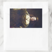 Juno by Rembrandt Harmenszoon van Rijn 長方形シール (バッグ)
