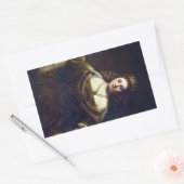 Juno by Rembrandt Harmenszoon van Rijn 長方形シール (封筒)