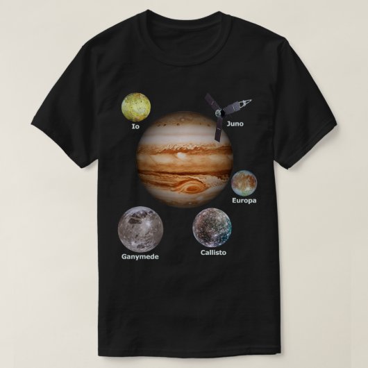 Juno Spacecraft Mission To Jupiter  Tシャツ (デザイン正面)