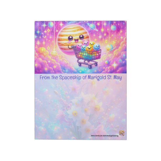 Jupiter and Its Moons Notepad ノートパッド (回転)