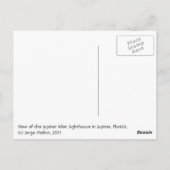 Jupiter Inlet Light house in Jupiter,フロリダ ポストカード (裏面)