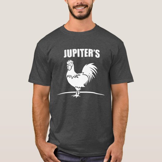 Jupitersの…オンドリの人のTシャツ(暗い) Tシャツ (正面)