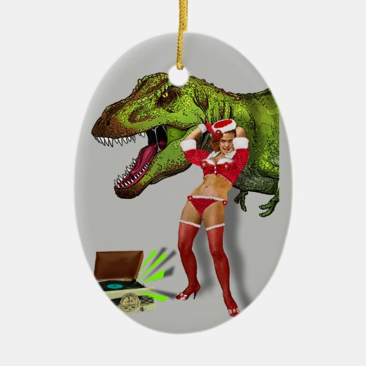 Jurassic Christmas Pin-Up セラミックオーナメント (正面)