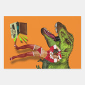 Jurassic Christmas Pin-Up ラッピングペーパーシート (正面)