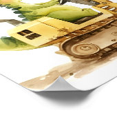 Jurassic Construction Zone Boy Birthday Welcome ポスター (角)