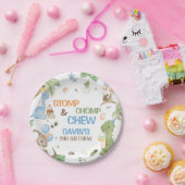 Jurassic Cute Dinosaur Birthday Party ペーパープレート (パーティー)