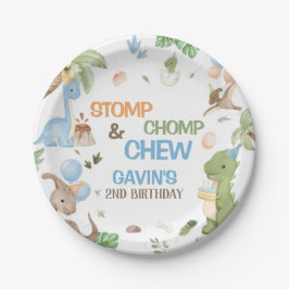 Jurassic Cute Dinosaur Birthday Party ペーパープレート
