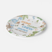 Jurassic Cute Dinosaur Birthday Party ペーパープレート (アングル)