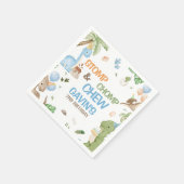 Jurassic Cute Dinosaur Birthday Party Paper Napkin スタンダードカクテルナプキン (角)