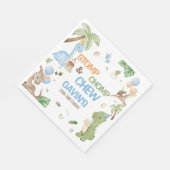 Jurassic Cute Dinosaur Birthday Party Paper Napkin スタンダードランチョンナプキン (角)