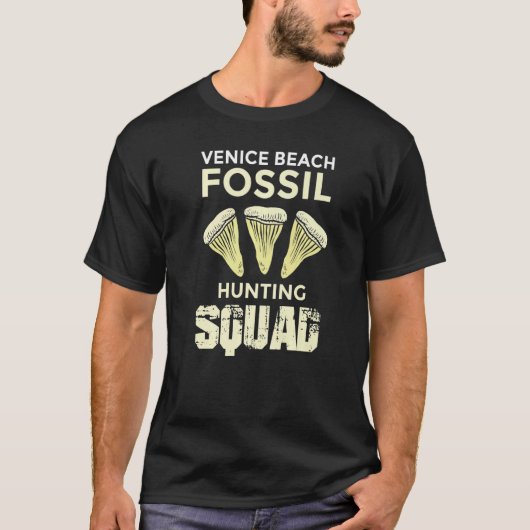 Jurassic Fossil digging World Venice Hunting Squa Tシャツ (正面)
