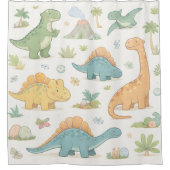 Jurassic Friends シャワーカーテン (正面)