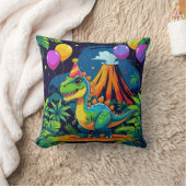 Jurassic Jungle Birthday Pillow クッション (ブランケット)