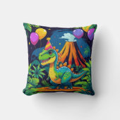 Jurassic Jungle Birthday Pillow クッション (正面)