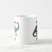 Jurassic Perk Colorful Dinosaur White コーヒーマグカップ (中央)