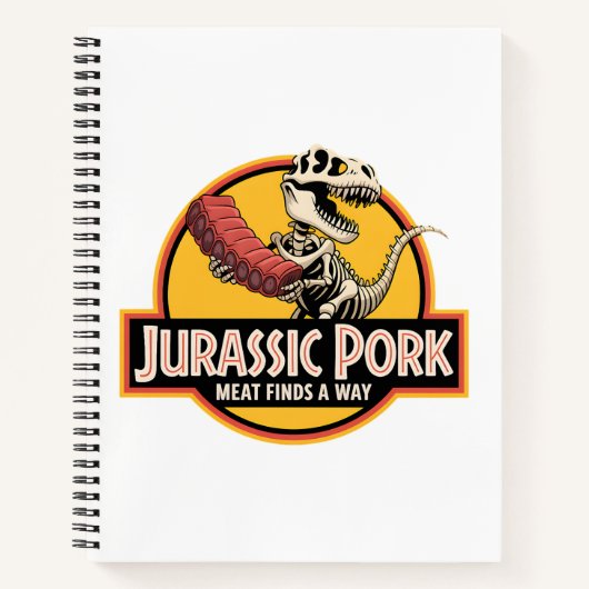 Jurassic Pork – Kultiges Notizbuch für Grillfans ノートブック (正面)