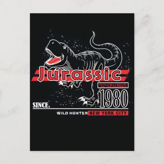 Jurassic typography for print t shirt vector シーズンポストカード (正面)
