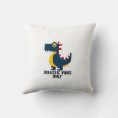🦖 Jurassic Vibes Only – Dino Throw Pillow 🛋️✨ クッション (裏面)