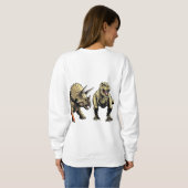 🦕 Jurassic Warriors - Dino Combat T-Shirt スウェットシャツ (裏面フル)