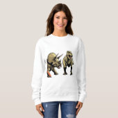 🦕 Jurassic Warriors - Dino Combat T-Shirt スウェットシャツ (正面フル)