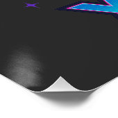 Jurassic Xmas T-Rex - Retro 80s Neon Dinosaur Xmas ポスター (コーナー)