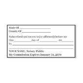 Jurat Notary Public Stamp | 名前入り セルフインキングスタンプ (デザイン)