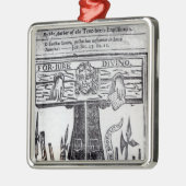 「Jureの最初の本のタイトルページ メタルオーナメント (左)