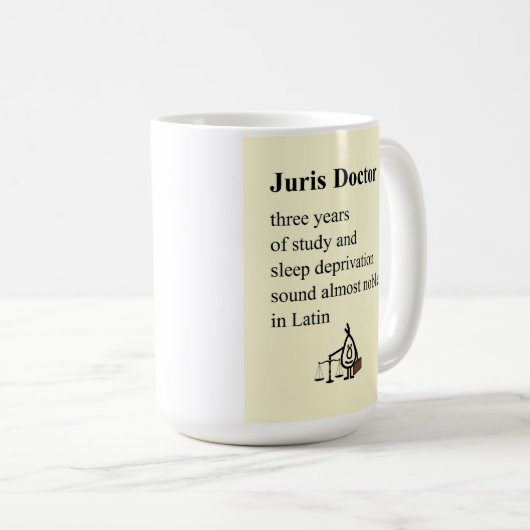 Jurisの医者-法律学校の卒業のための詩 コーヒーマグカップ (正面右)