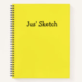 Jusスケッチ可愛いガーリーおもしろいスケッチアートNot ノートブック (正面)