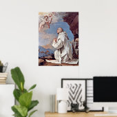 Jusepe de Riberaによるカルツシアの聖ブルーノ ポスター (ホームオフィス)