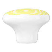 Justおもしろい白ストライプ色デザイナー黄色で引き込み セラミックノブ (側面)