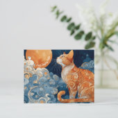 Justことわざハローキャットポストカード ポストカード (スタンド正面)